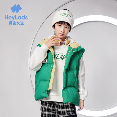 男生女生男大童保暖羽绒马甲时尚贴标舒NCYBJ43025A