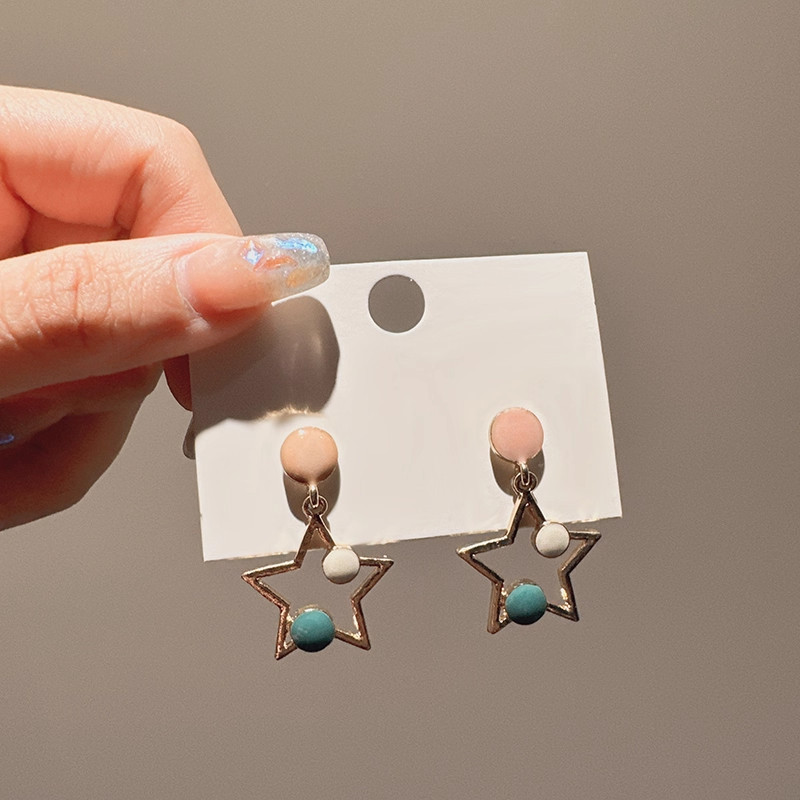 2025新款糖果色五角星少女系列短款耳钉网红同款耳环耳饰