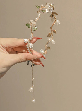 其他简约个性珍珠铃兰花发箍