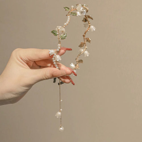 其他简约个性珍珠铃兰花发箍