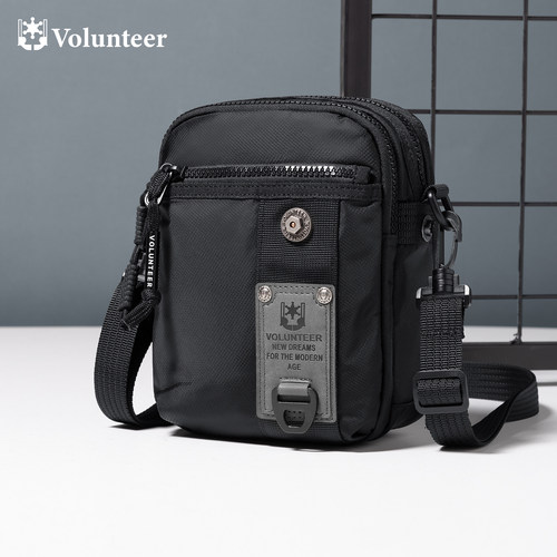 斜挎包男迷你单肩包帆布牛津布