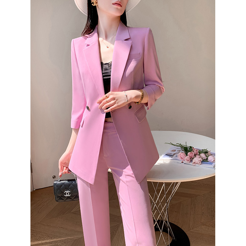 2026春夏款西装套装女两件套修身显瘦气质名媛高级感职业西服外套