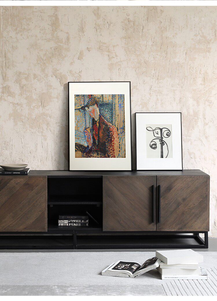 旧岛的诗 北欧风客厅装饰画莫迪利亚尼/表现主义抽象色彩女人肖像