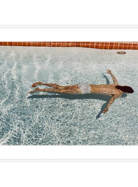 旧岛的诗 英国画家David Hockney绘画作品Swimmin 泳池游泳装饰画