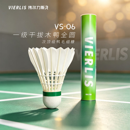 VS06一级干拔木鸭全圆伟尔力斯羽毛球高级比赛对抗训练用球pk 亚3