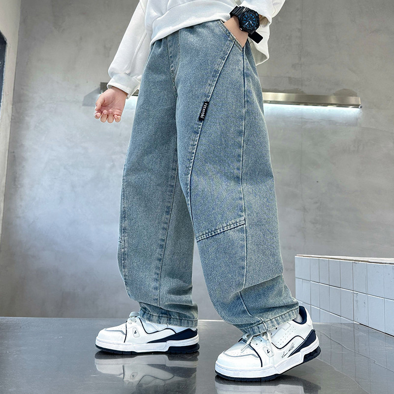 男童牛仔裤2025新款春秋加绒加厚儿童弯刀裤大童长裤宝宝男孩裤子,童装/婴儿装/亲子装,裤子,淘宝优惠券,粉丝福利购,淘宝优惠卷