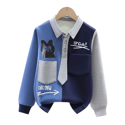 春秋季男童棉学院风卫衣