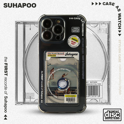 suhapoo壳内策展 CD卡包手机壳iphone17promax苹果16透明13照片15ins风xr14plus全包美式复古小众