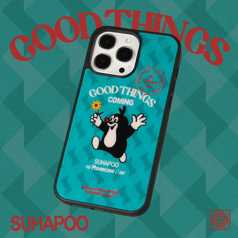 suhapoo壳内策展 送花鼹鼠磁吸附手机壳iPhone17promax苹果16原创15ins风15pro14plus全包美式复古