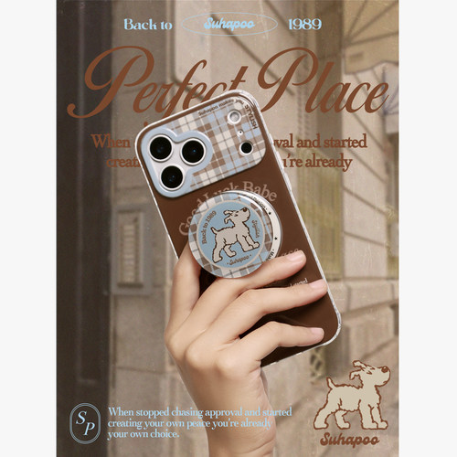 suhapoo壳内策展 栗子布朗尼手机壳iPhone17promax苹果16原创15ins风16pro14plus全包