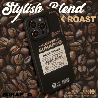 suhapoo壳内策展 可降解黑咖啡 手机壳iphone17plus苹果16原创14max小众15pro保护套ins风美式复古保护套