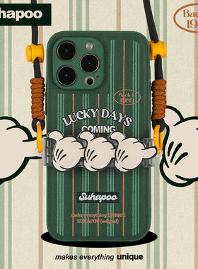 suhapoo壳内策展 条纹幸运6手机壳iPhone17promax苹果16原创13ins风15pro14plus全包美式复古条纹皮壳