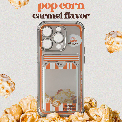 suhapoo壳内策展 爆米花卡包手机壳iphone17promax防摔苹果16透明15ins风xr14plus全包美式复古小众网红保护