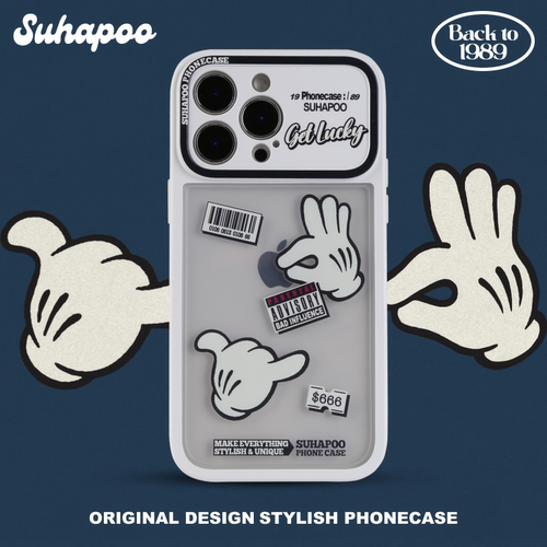suhapoo壳内策展 街头贴纸手机壳iphone17promax苹果16透明15照片13ins风xr14plus全包美式复古小众