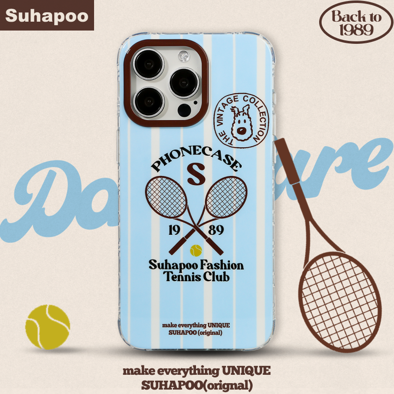 suhapoo壳内策展 网球丁丁狗手机壳iPhone17promax苹果16原创ins风15pro14plus全包