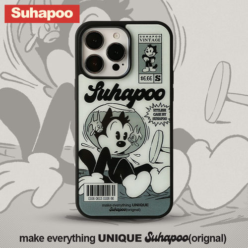 suhapoo壳内策展 复古漫画磁吸附手机壳iPhone17promax苹果16原创13ins风16pro14plus全包美式复古