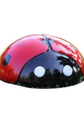 户外卡通甲虫玻璃钢七星瓢虫雕塑花园摆件游乐场草坪园林井盖装饰