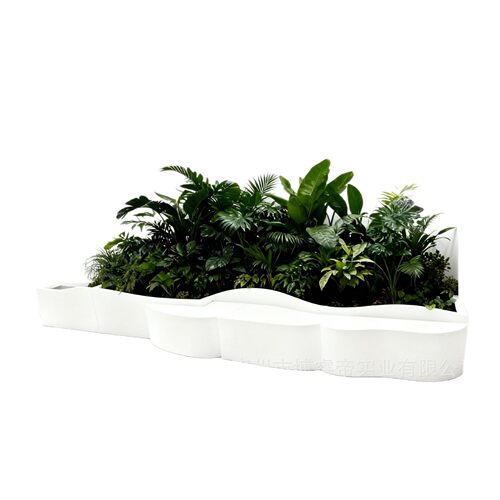 户外玻璃钢花箱商场花盆方形花钵广场种植树池售楼部组合移动花箱