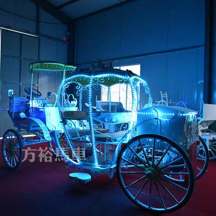 欧式南瓜马车灯光婚庆影视道具复古展厅展览景区观光巡游花车