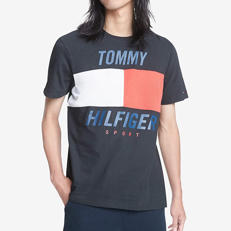 换季清仓TOMMY HILFIGER男装汤米新款拼色圆领短袖T恤时尚百搭