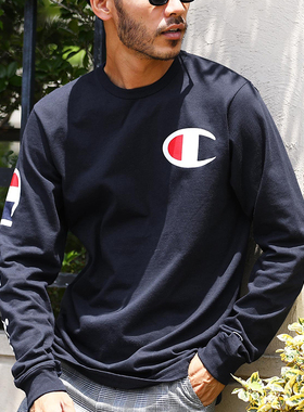 CHAMPION美版冠军潮牌男女打底衫大C印花休闲情侣圆领长袖T恤集C