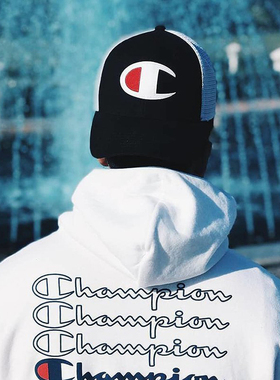 Champion冠军帽子男女情侣款鸭舌帽经典大C标网眼棒球帽弯沿帽集C