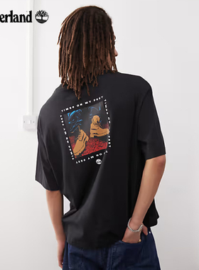 断码清仓】TIMBERLAND添柏岚短袖T恤纯棉圆领户外休闲后背印花