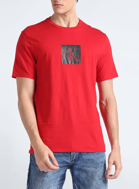 Calvin Klein凯文克莱男士夏季休闲印花字母圆领CK短袖T恤打底衫