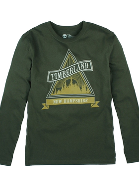 断码清仓】TIMBERLAND添柏岚男士长袖T恤印花logo圆领舒适打底衫