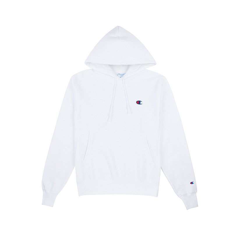 champion美版冠军秋冬男女情侣帽衫刺绣c标纯色加绒连帽卫衣集c