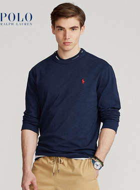 正品RALPH LAUREN拉夫劳伦男长袖T恤棉平纹针织小马标圆领打底衫