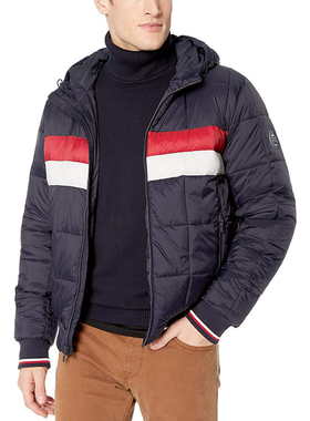 换季清仓】美国正品TOMMY HILFIGER汤米春季男装连帽外套保暖棉衣