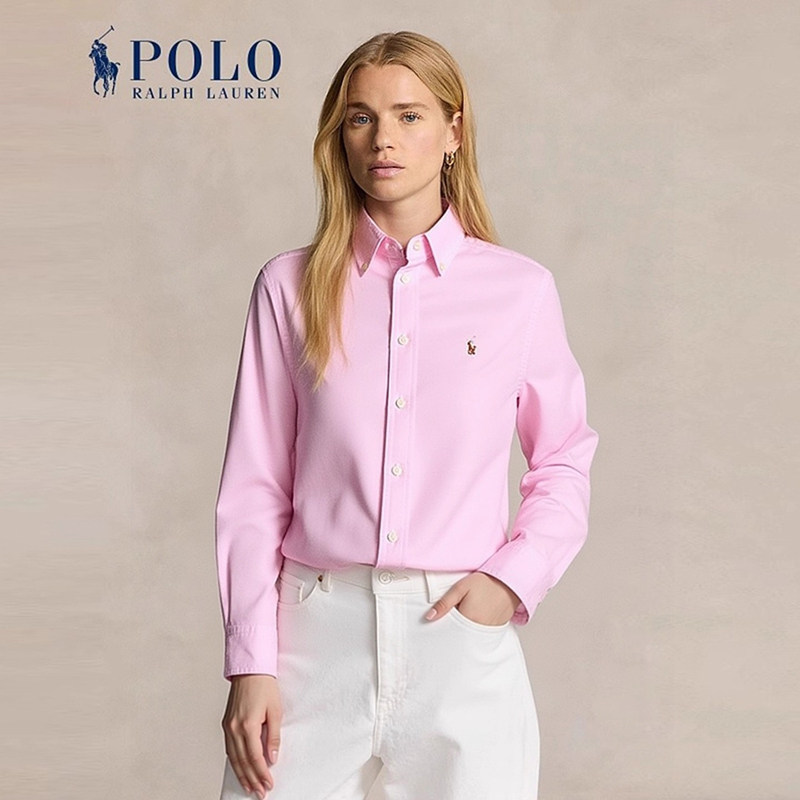 拉夫劳伦棉质牛津布衬衫透气