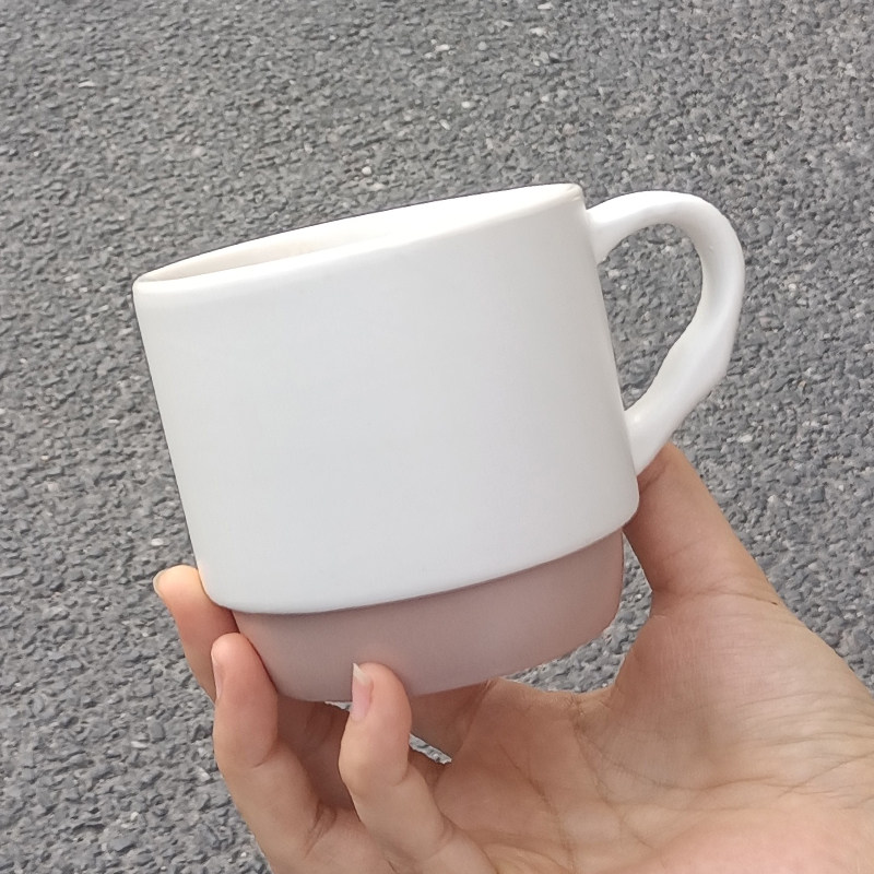 食魔师简约陶瓷马克杯尾货清仓处理白色咖啡杯家用办公杯子 320ML