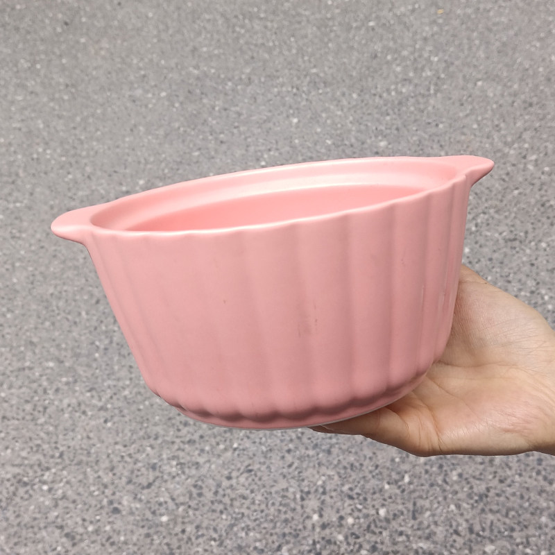 食魔师彩色陶瓷双耳碗尾货清仓处理家用大容量泡面汤碗学生 850ML