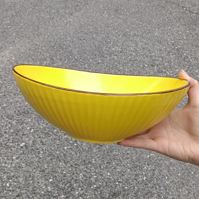 食魔师创意北欧陶瓷碗尾货清仓处理家用亮光螺旋釉下彩沙拉碗面碗