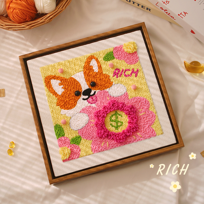 戳戳绣手工diy材料包居家装饰相框画挂件摆件简单制作送友礼物