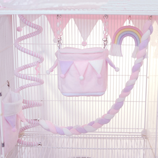 蜜袋鼯夏季 花枝鼠睡袋松鼠睡窝飞鼠吊窝降温透气夏天用品 棉窝薄款