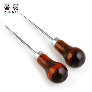5YJ锥子A1P80 皮革打孔裁 手工葫芦形不锈钢打孔锥老式 针锥维修鞋