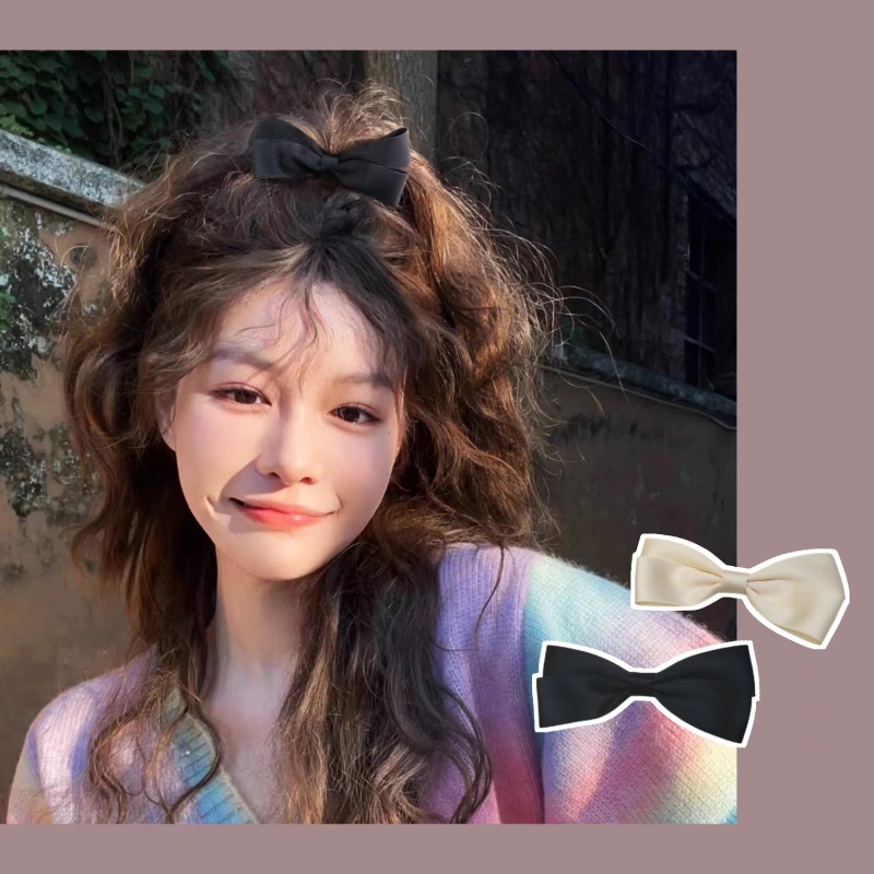奶油色可爱高马尾蝴蝶结发饰黑色刘海百搭少女发夹简约少女头饰,饰品/流行首饰/时尚饰品新,发饰,淘宝优惠券,粉丝福利购,淘宝优惠卷
