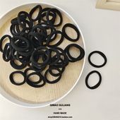 高弹力耐用无痕皮筋黑色发绳简约马尾扎少女发饰百搭头饰儿童头扎