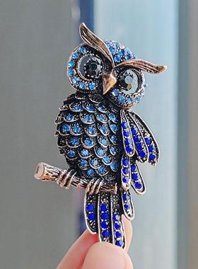【奥特莱斯仓】满头品胸针tles潮清捡漏首饰钻蓝猫鹰饰out女配饰1