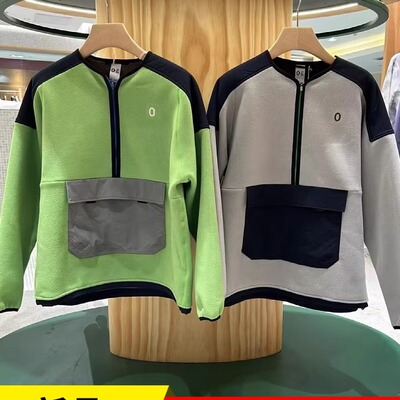 2025素然专比款抓绒卫衣女士保暖半开襟拼接卫衣A0233TS14