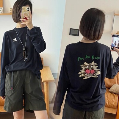 2025年新款零素然秋季红山动物园联名女吸湿速干图形长袖T恤