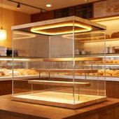 盲盒带灯展示架透明防尘手办收纳盒亚克力popmart泡泡玛特展示盒