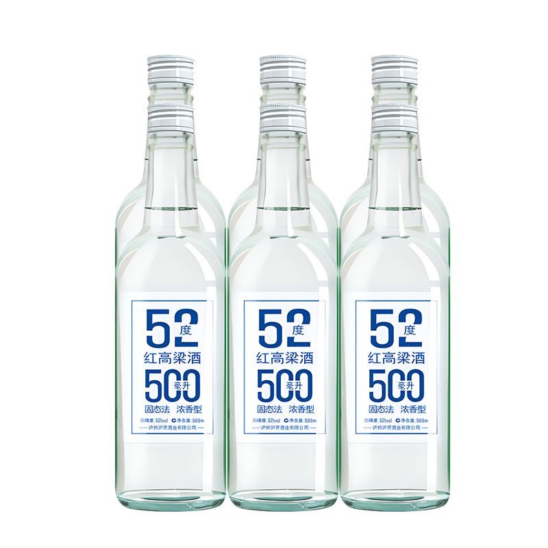 泸界红高粱500ML52度白酒