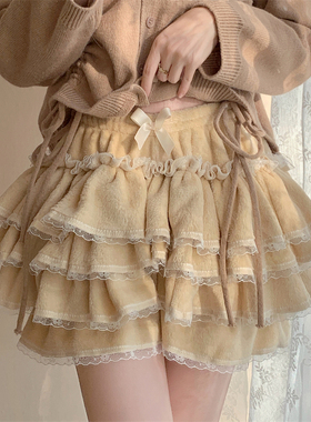 南瓜裤Lolita秋冬jk加绒打底裤2024年新款洛丽塔日系外穿灯笼裤女