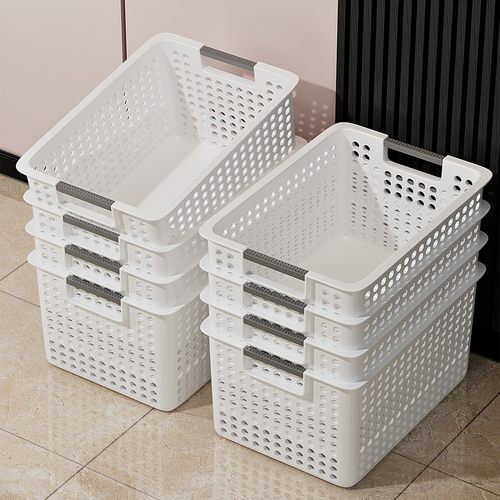 零食杂物收纳筐家用塑料置物篮