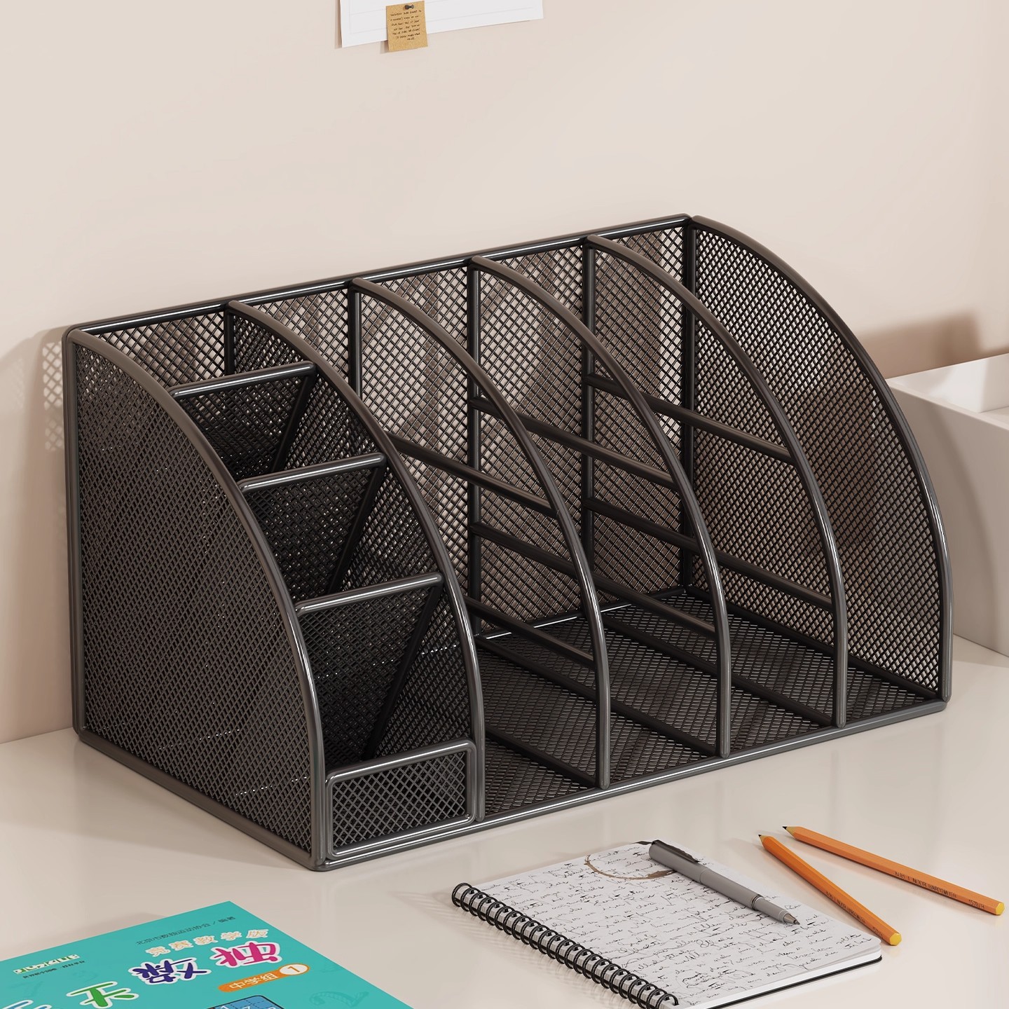 桌面文件收纳一体立式多层书架