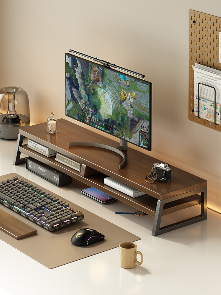 电竞房电脑增高架桌面置物架显示器底座支撑架工位加长笔记本支架